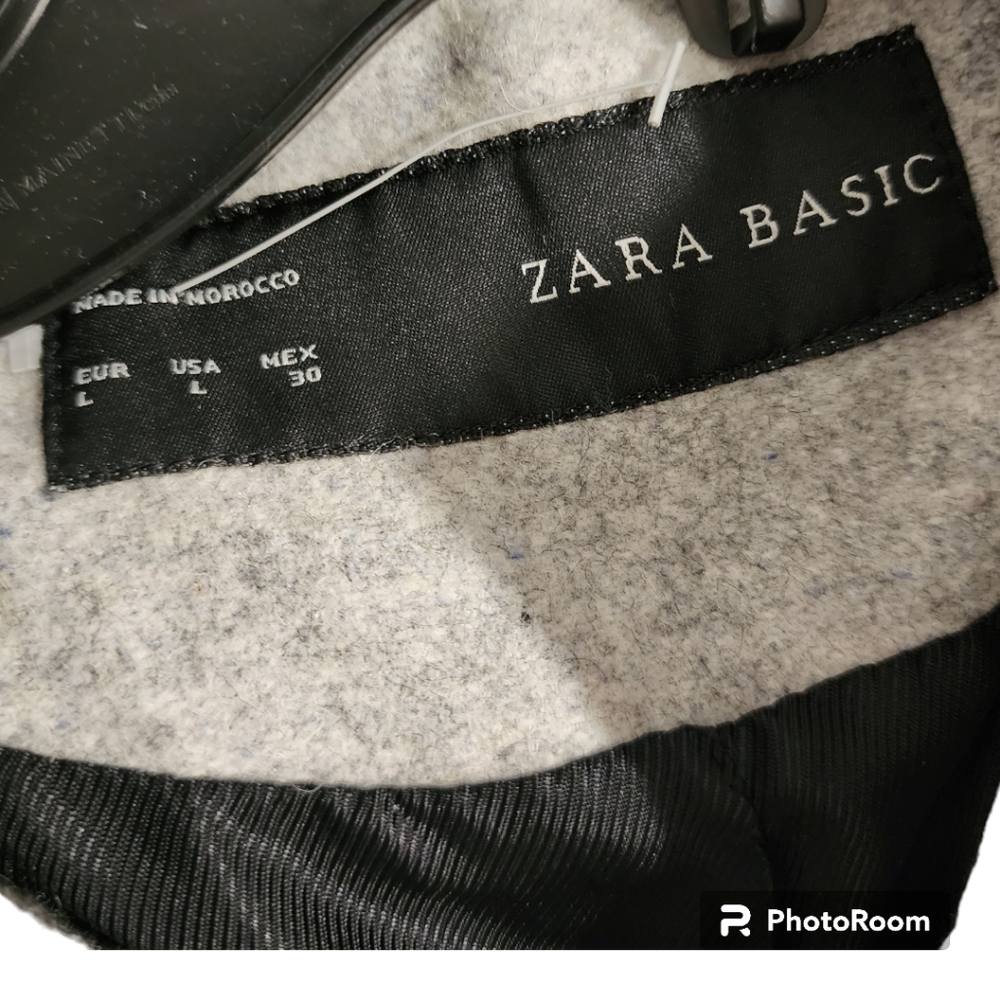 Zara Basic Large Grey Wool Jacket - image 5